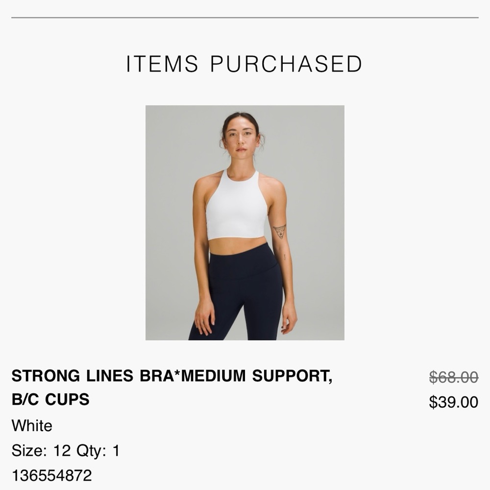 Lululemon Strong Lines Bra